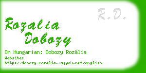 rozalia dobozy business card